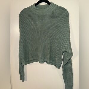 Hollister Sage Green Crew Neck Sweater